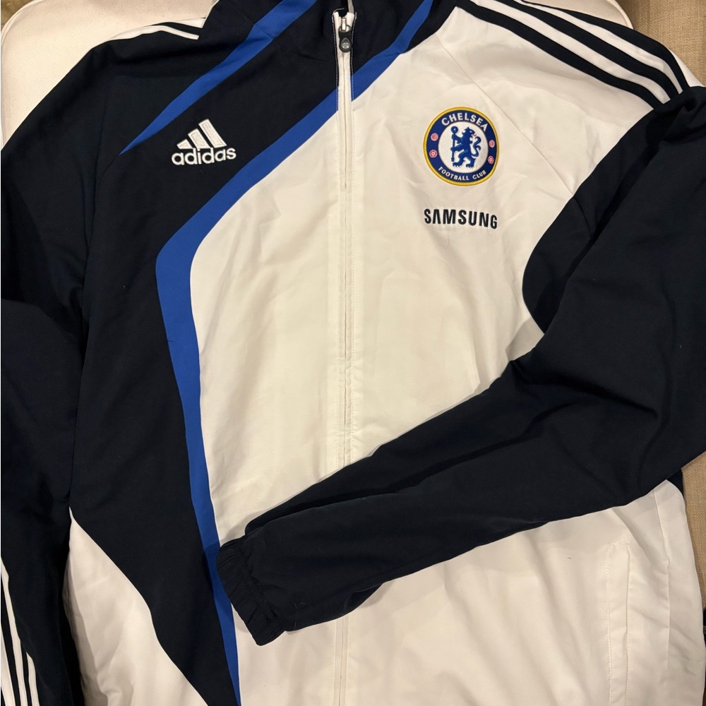 Chelsea Adidas Vintage Y2k Streetwear Football Jacket Men’s Large (relaxed)